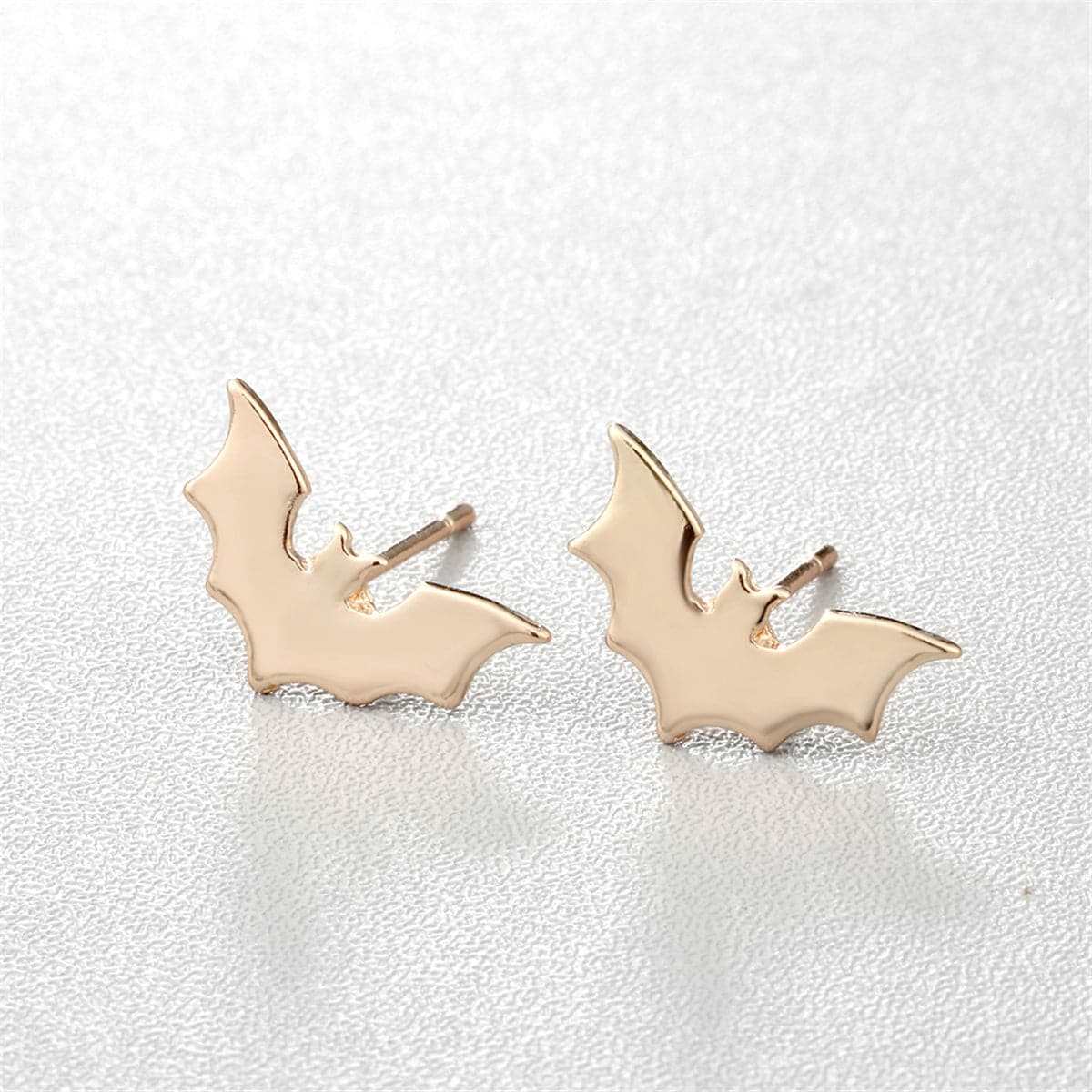 Goldtone Bat Stud Earrings