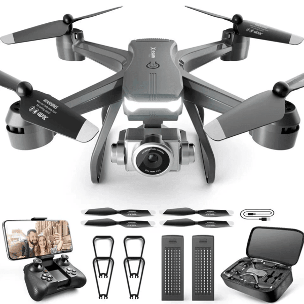 InQ Boutique 2026 V14 Professional Drone 6K HD Dual Camera Wifi FPV Portable RC Quadcopter 2 BATTERYDrones Suitable for adults/beginners.Logistics is Randomly Sent by UPS/UNI/USPS/.GOFO - Gray