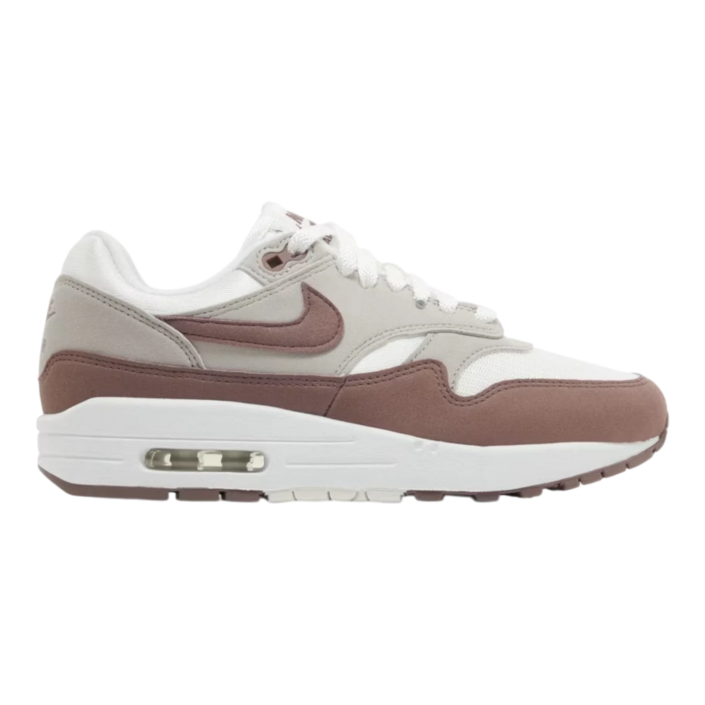 Nike Air Max 1 Women's Sneakers — Summit White & Smokey Mauve Low-Top