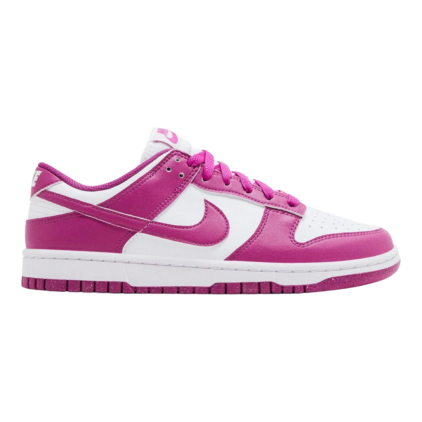 Nike Dunk Low Next Nature Women's Sneakers — White & Hot Fuchsia Low-Top