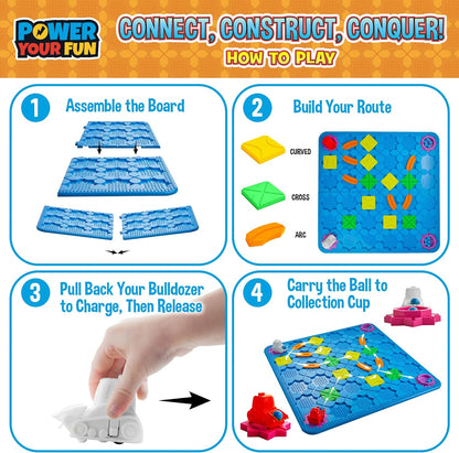 Blue, green, yello, orange and pink board game-