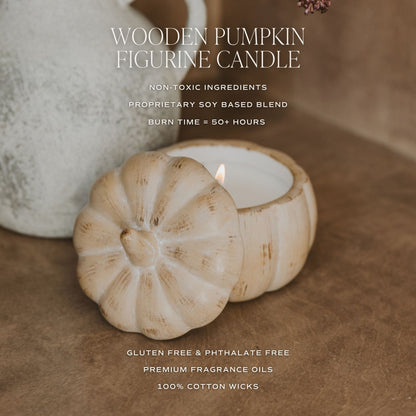 Pumpkin Spice Soy Candle - Ceramic Pumpkin Jar - 8 oz
