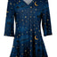 Navy Night Sky Moon and Stars Print