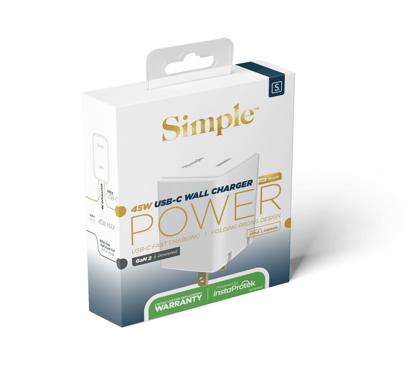 Simple 45w Single Usb-C Wall Charger