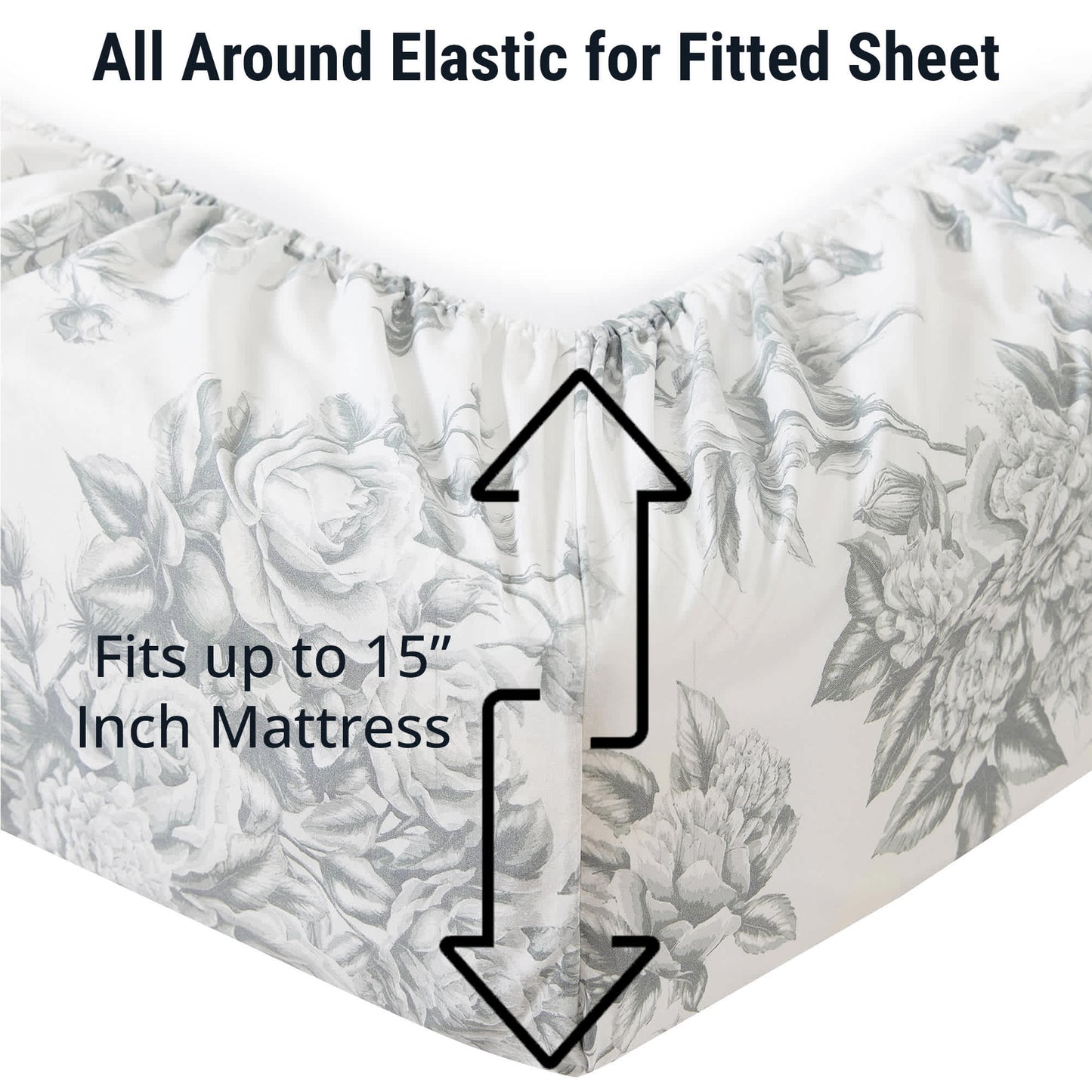 Rose Toile Gray-