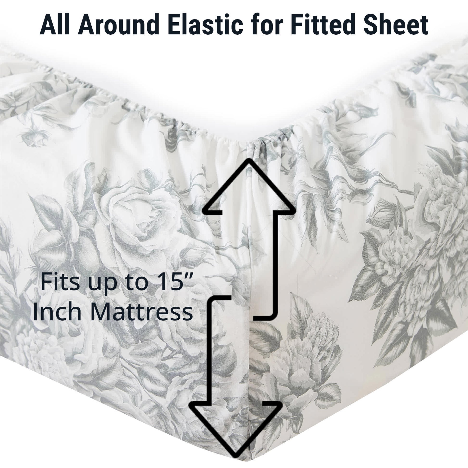 Rose Toile Gray-