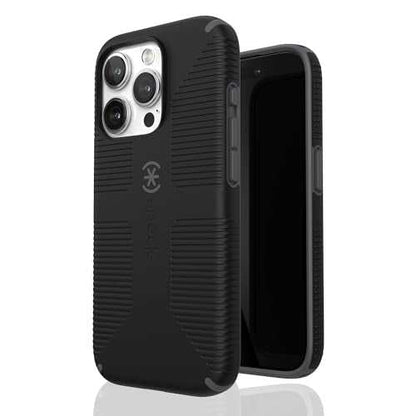 Speck Magsafe Case for Iphone 15 Pro - Drop & Camera Protection, Soft-Touch Secure Grip, Wireless Charging Compatible, Fits All 6.1 Inch Models Including Iphone 14 &13 Pro - Grip Black