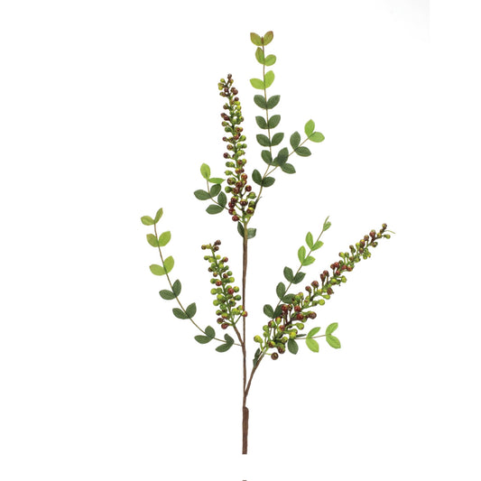 Melrose International Variegated Red Berry Foliage Spray (Set of 6)