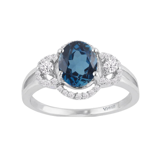 Blue, White-