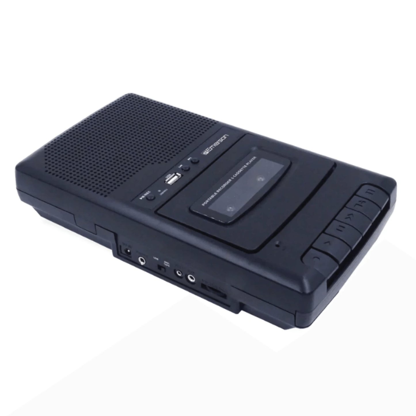 Emerson Portable Cassette Player and Recorder with Digital Conversion - Black