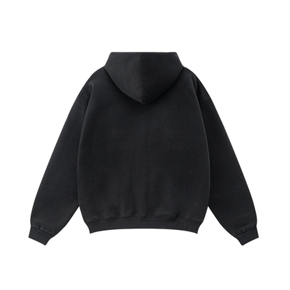 Compliments What The F*** Black Wash Zip-Up Hoodie
