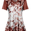 Rust and White Floral
