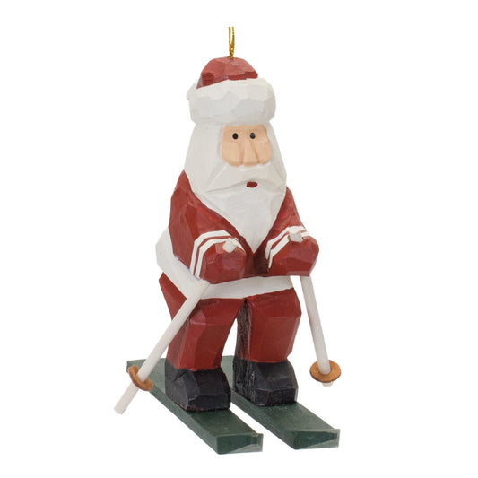 Melrose International Santa on Skis Ornament (Set of 6)