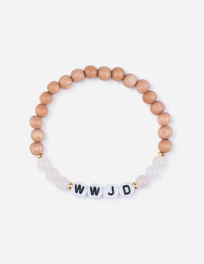 Elevated Faith WWJD Wooden Letter Bracelet