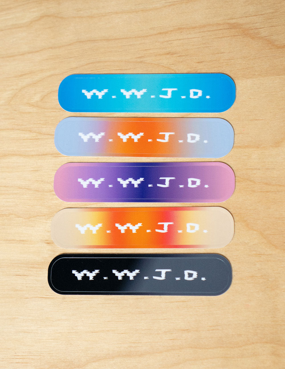 Elevated Faith WWJD Gradient Sticker Pack