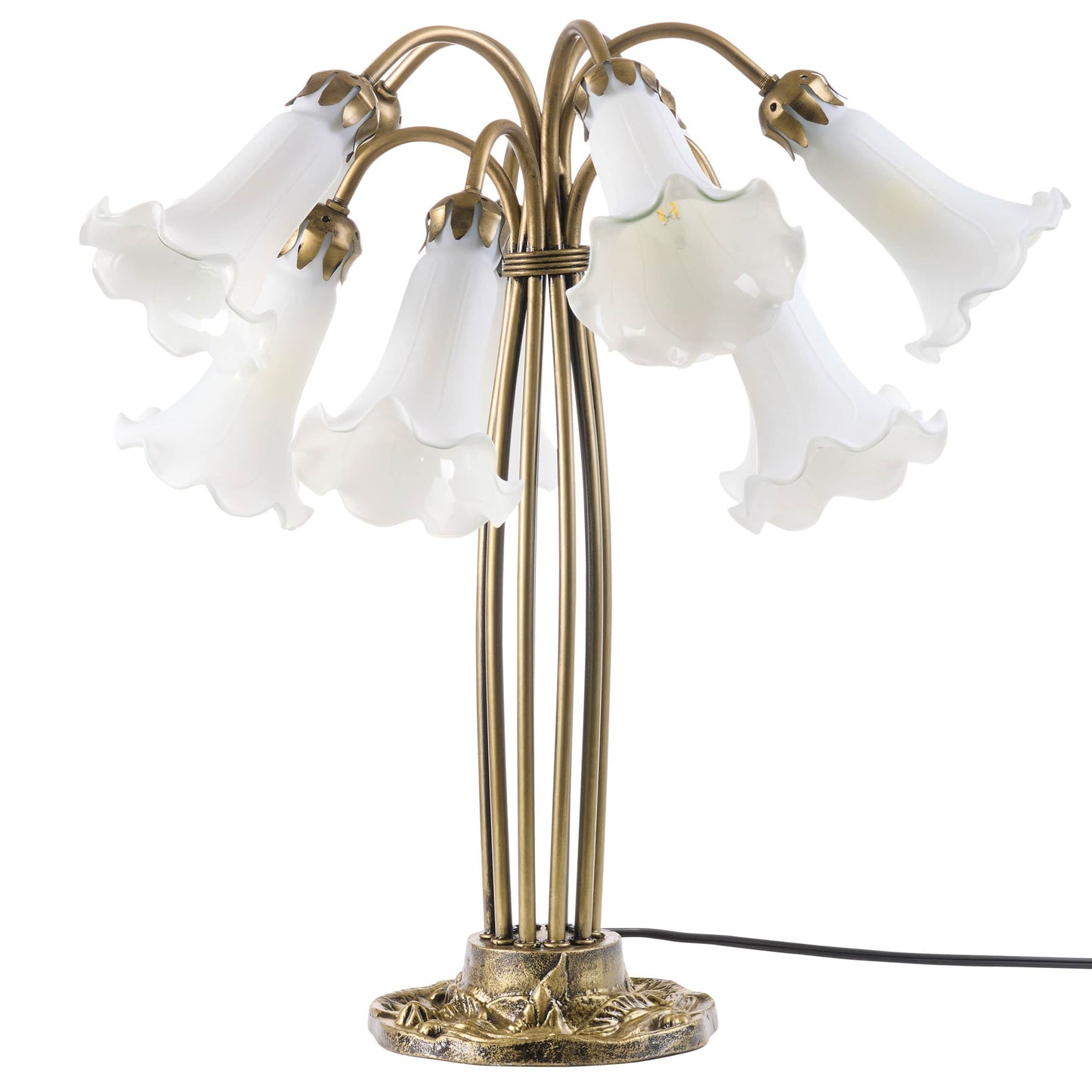 White/ Antique Brass-