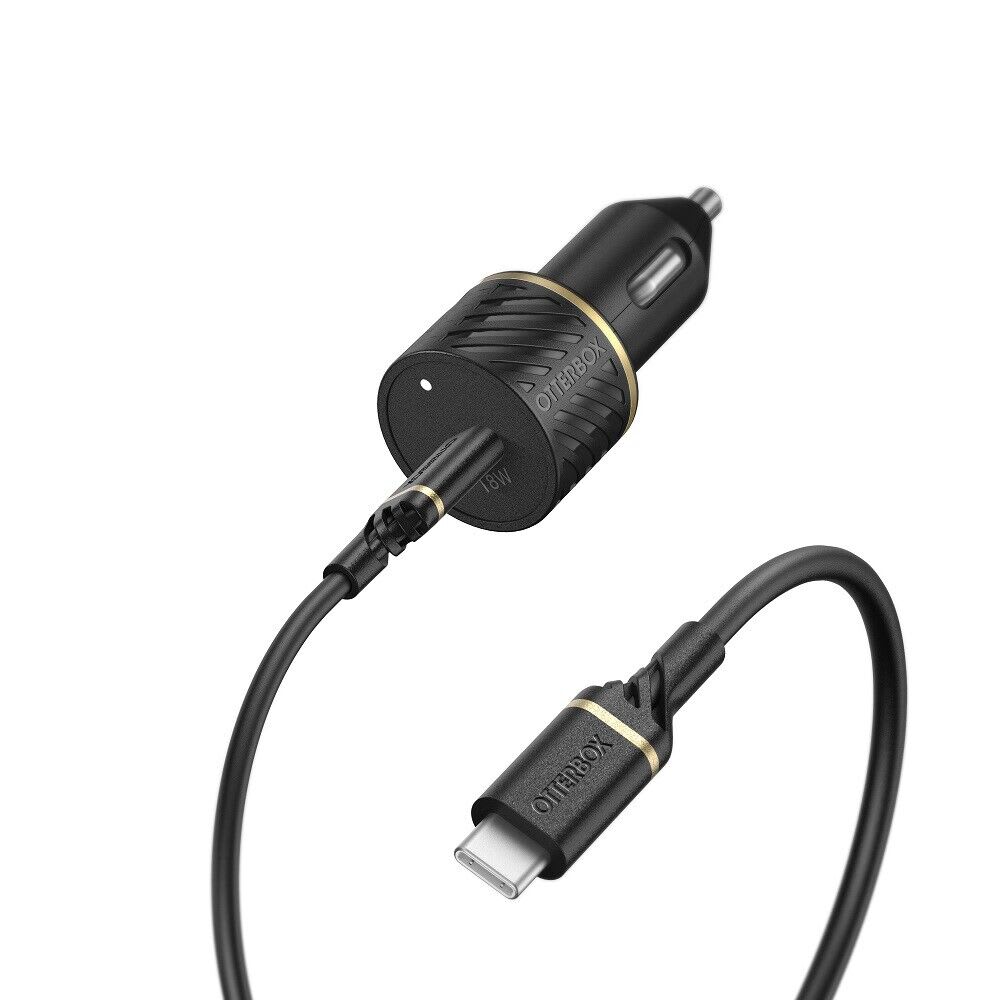 Otterbox Usb-C to Usb-C Fast Charge Car Charging Kit -18w 1m/3.3ft- Black Shimmer