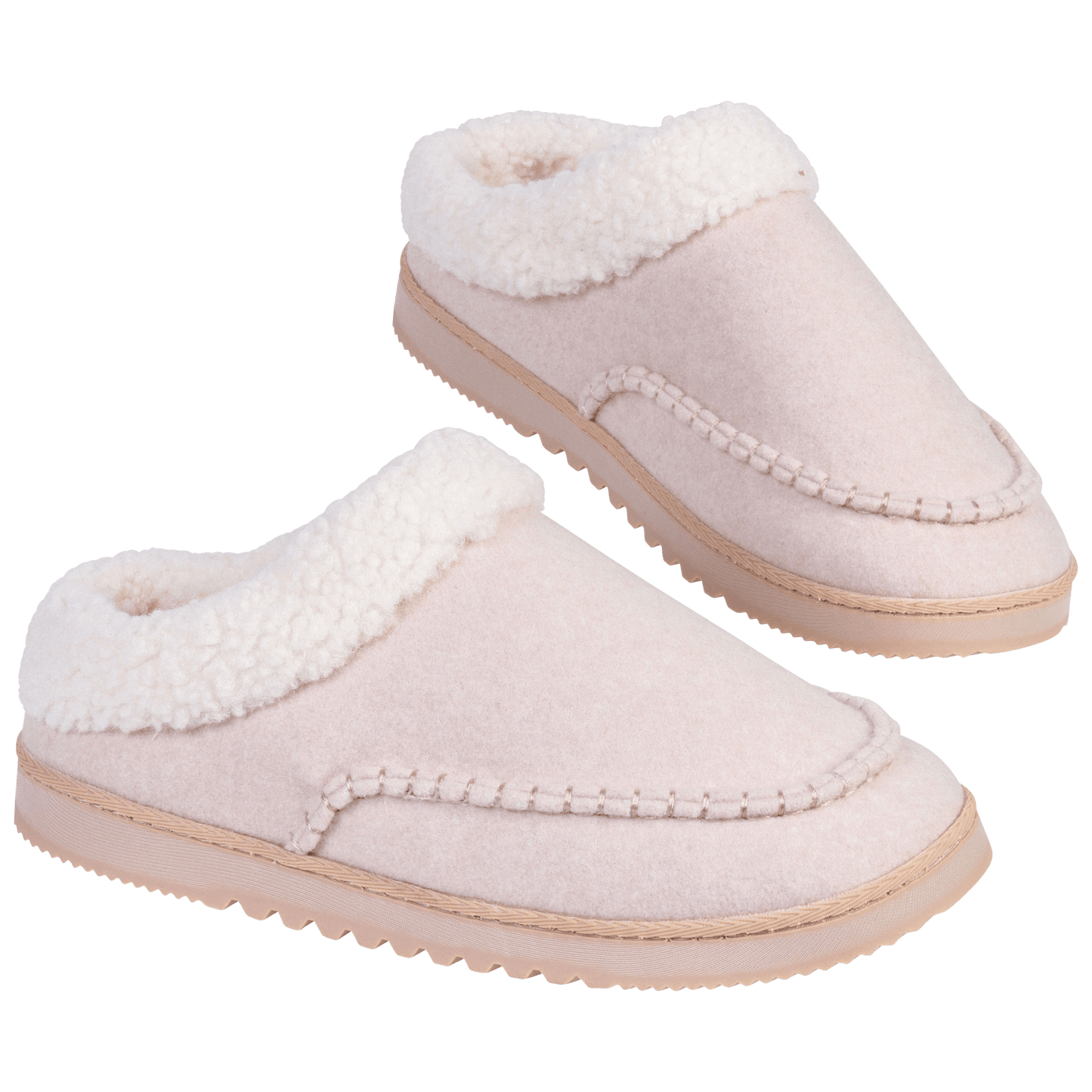 Born Ladies Felted Moccasin Slippers (Sanded Heather, Small)