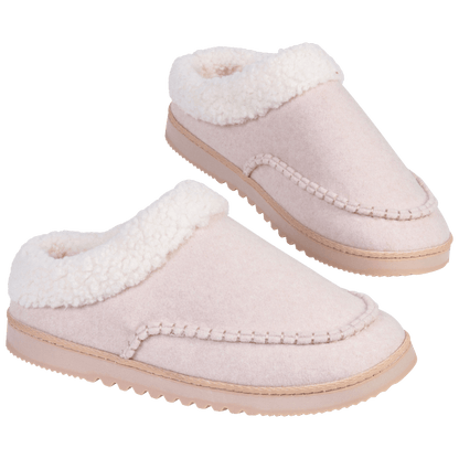 Born Ladies Felted Moccasin Slippers (Sanded Heather, Small)