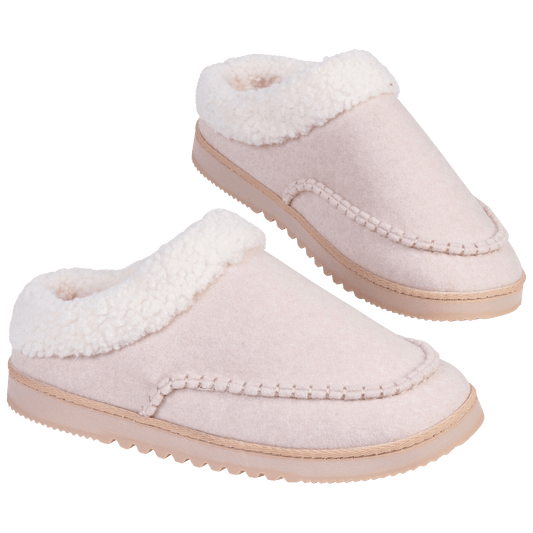 Born Ladies Felted Moccasin Slippers (Sanded Heather, Small)