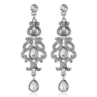 Crystal & Cubic Zirconia Drop Statement Earrings