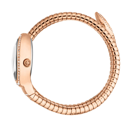 Just CAVALLI Women Watch, Rose Gold Color Case, Silver Dial, Rose Gold Color Metal Bracelet, 2 Hands, 3 Atm-1