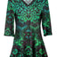 Green & Black Baroque Holiday Print