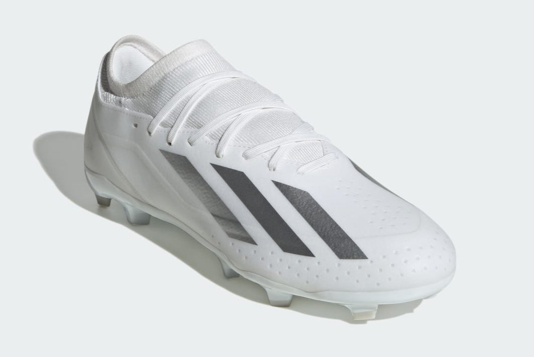 adidas Men's X Crazyfast League Fg 'White Silver Metallic' Sneakers