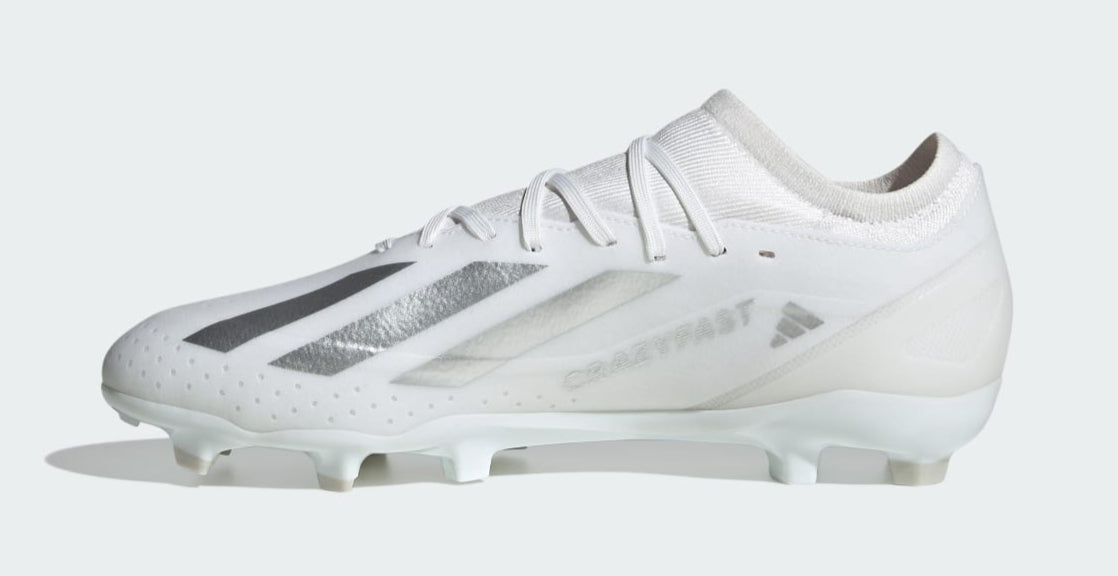 adidas Men's X Crazyfast League Fg 'White Silver Metallic' Sneakers