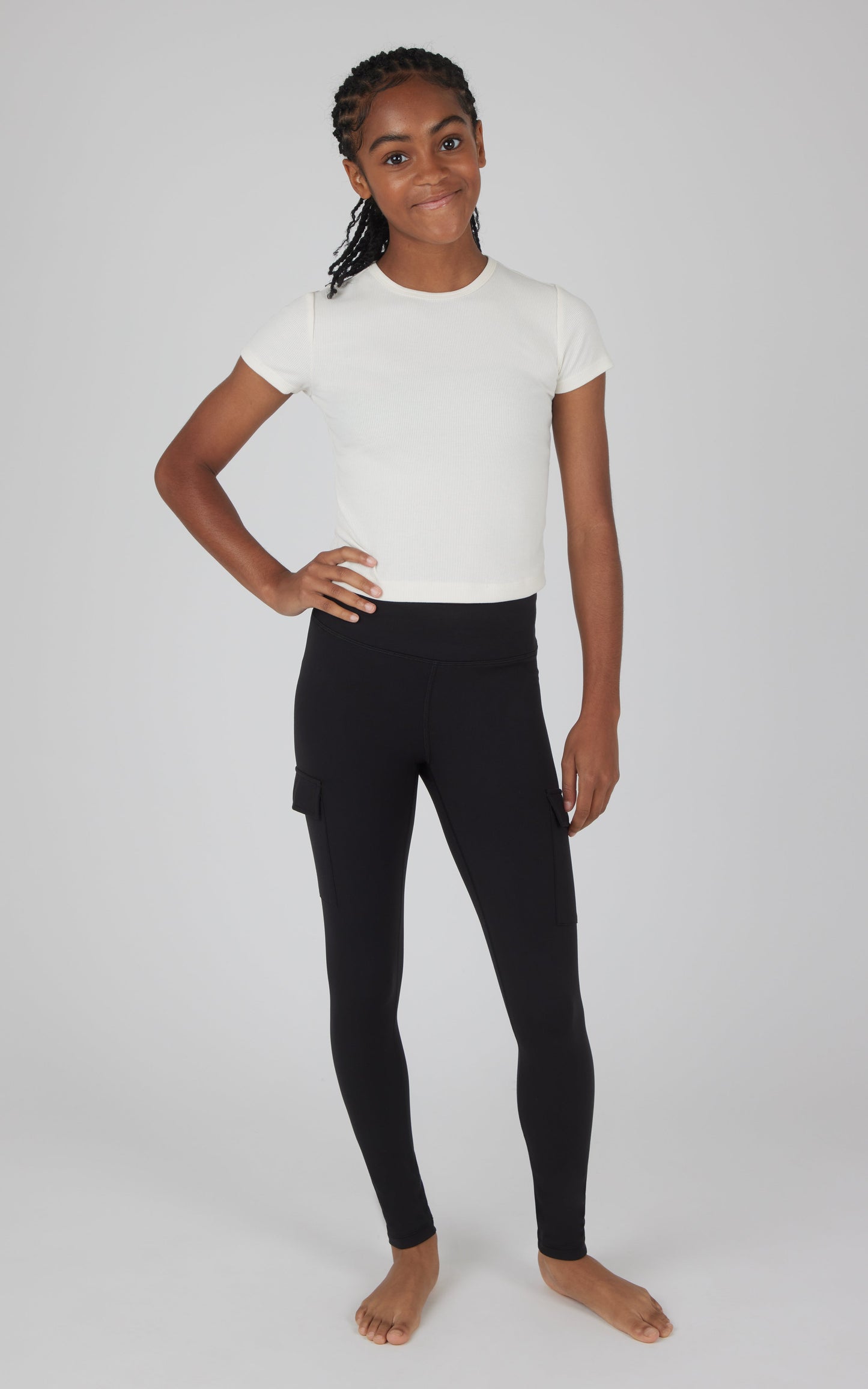 Girls 2 PK Interlock Everyday Cargo and Basic Legging