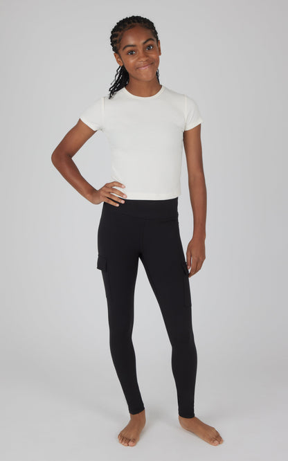 Girls 2 PK Interlock Everyday Cargo and Basic Legging