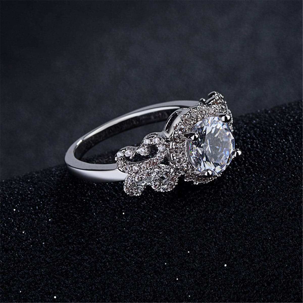 Crystal & Cubic Zirconia Butterfly Hola Eternity Ring