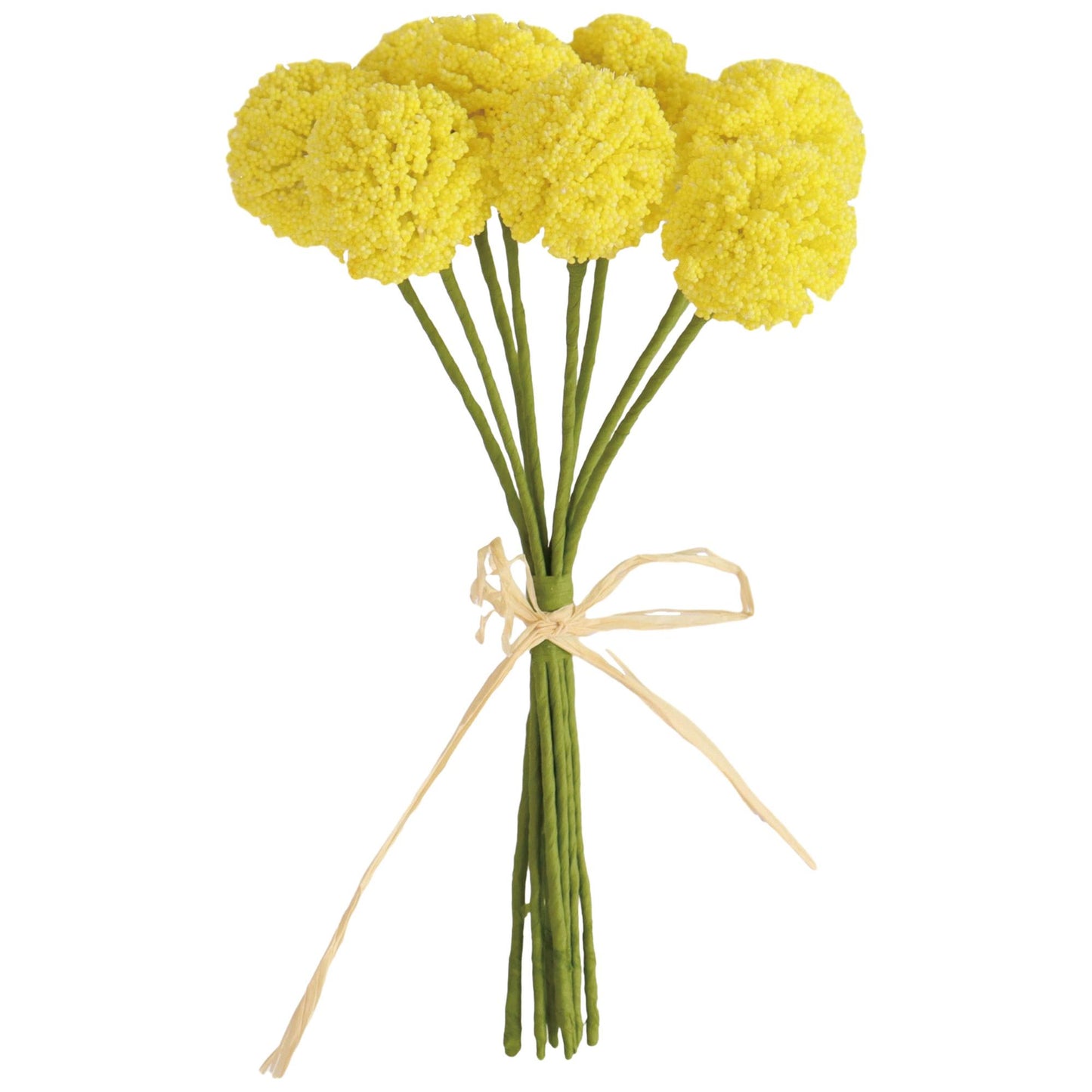 Faux Floral Billy Bob Bunch Yellow Artificial Stems Spring Home Decorations for a Bright Seasonal Touch