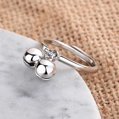 Silvertone Double Bell Adjustable Ring
