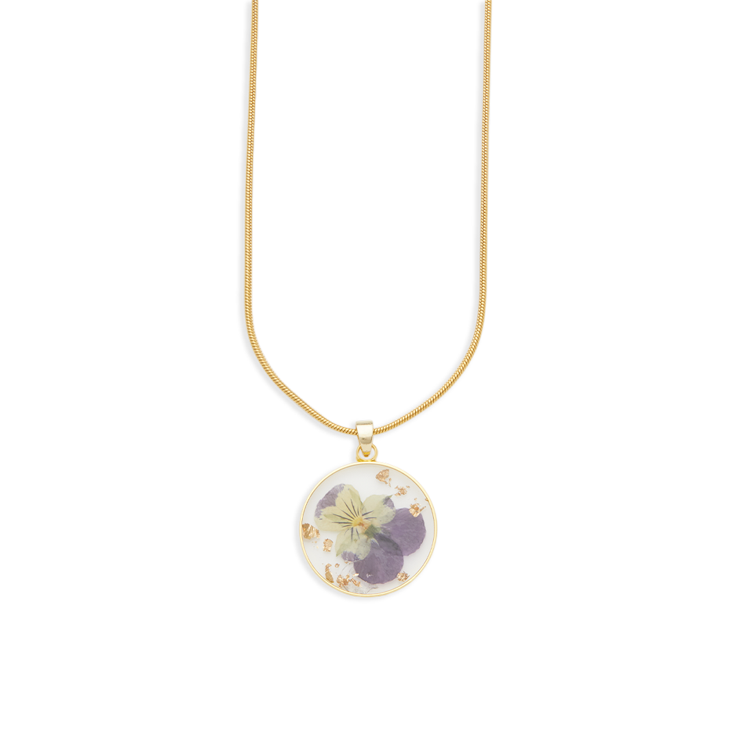 Mint & Lily Pressed Birth Flower Necklace