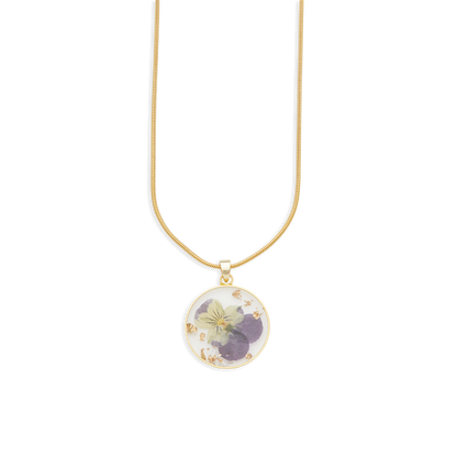 Mint & Lily Pressed Birth Flower Necklace