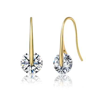 Stylish Solitaire Drop Earrings