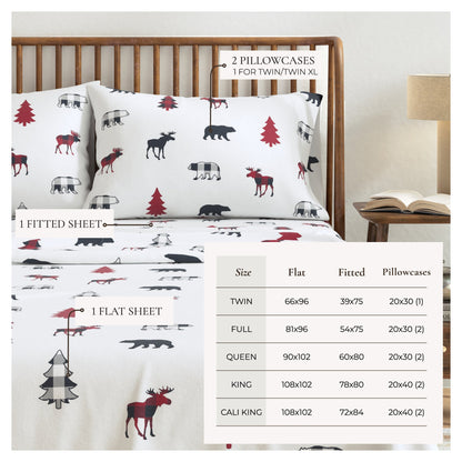 100% Turkish Cotton Flannel Sheet Sets - Boulder Collection
