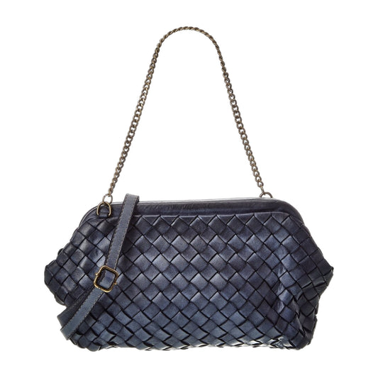 Isabella Rossetti Quincy Hand Woven Leather Clutch