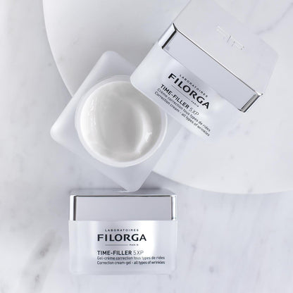Filorga Time-Filler 5XP Anti-Aging Face Cream: Deep Hydration & Wrinkle Reduction for Dry Skin - Hyaluronic Acid, Peptide & Marine Fennel Formula