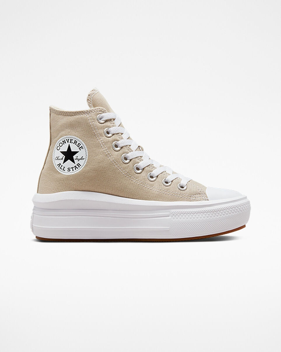 Converse Chuck Taylor All Star Move Women's Platform High-Top Sneakers — Beach Stone Canvas