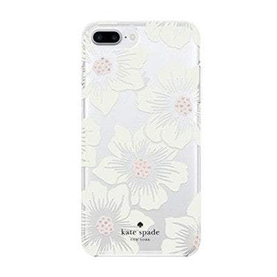Incipio Apple Iphone 6 Plus/6s Plus/7 Plus/8 Plus Kate Spade Hard-Shell Case - Hollyhock Floral Clear/Cream with Stones