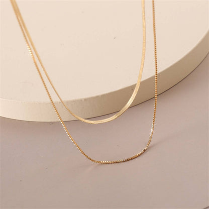 Goldtone Snake Layered Necklace