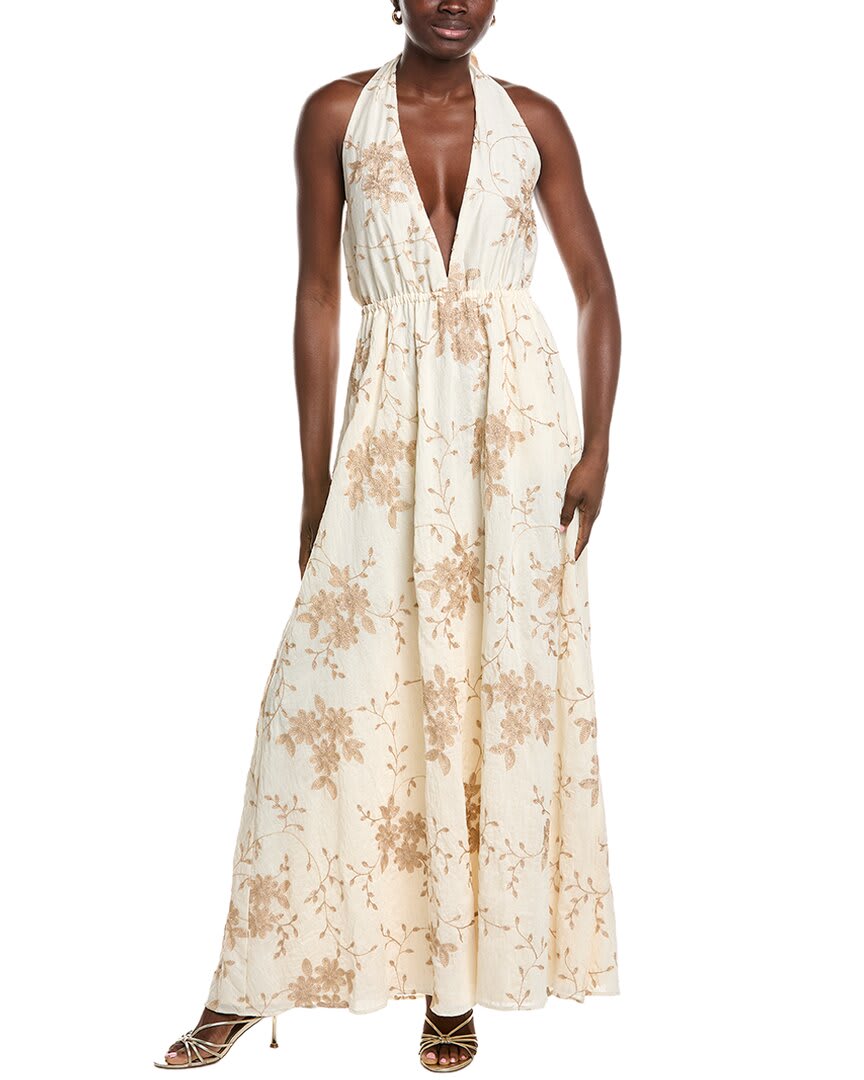 WHTS-IVORY LUREX EMBROIDERY-