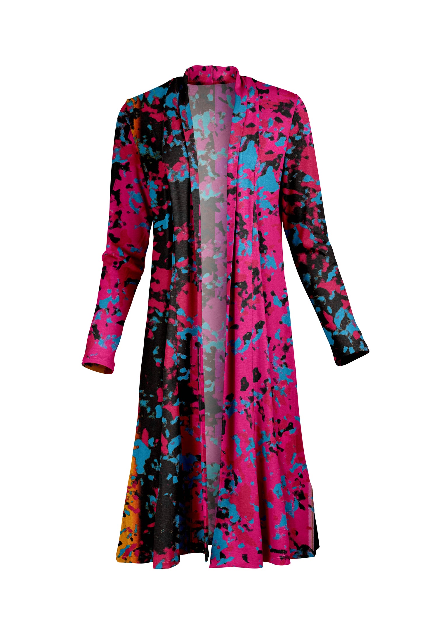 Pink Teal Abstract Floral-