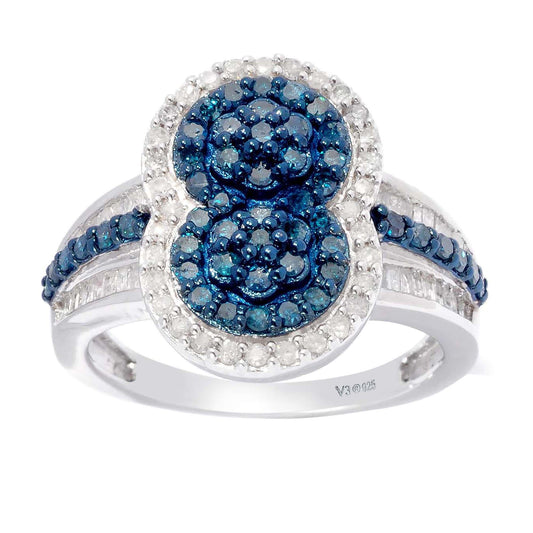white, blue-