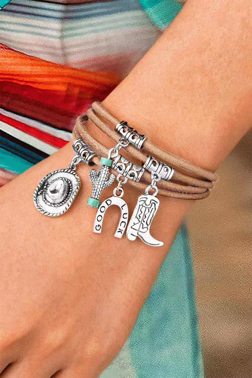 Salma Luck Cactus Layered Bracelet - Silver / ONE