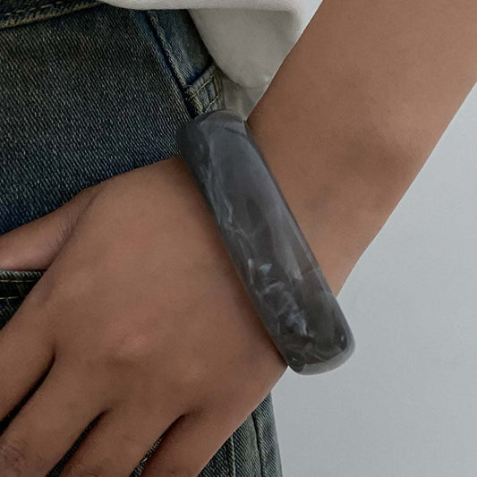 Gray Resin Square Bangle