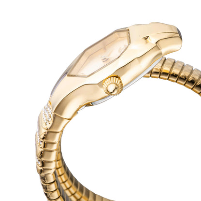 Just Cavalli Women's Just Glam EVO 2 Champagne Dial Yellow Gold Bracelet Watch