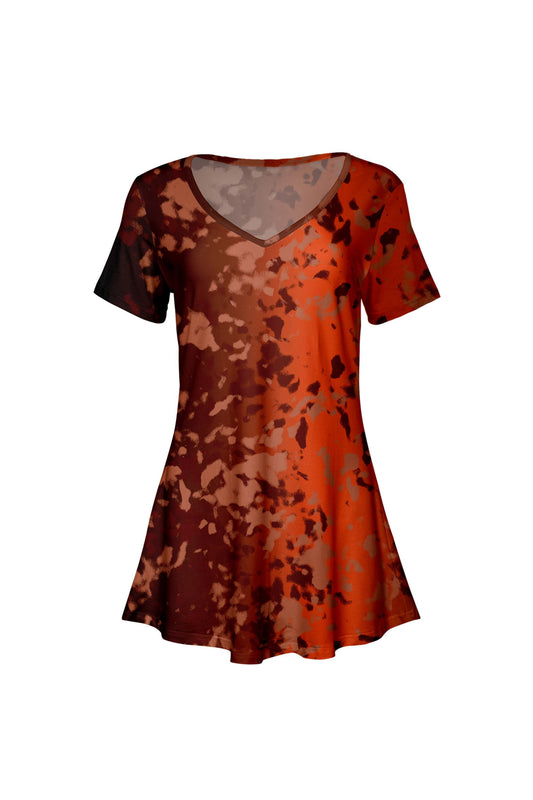 Orange & Red Floral-